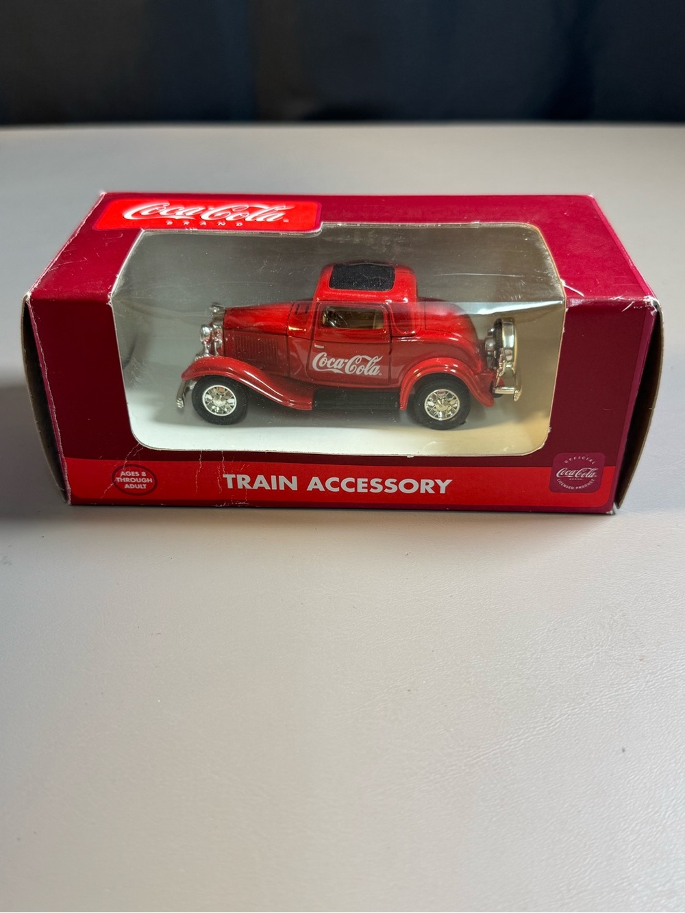 Coca Cola Red Vintage Style Die-Cast Car Train Accessory